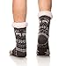 DoSmart Men's Winter Thermal Fleece Lining Knit Slipper Socks Soft Warm Cozy Fuzzy Fluffy Christmas Non Slip Socks (Dark Grey)