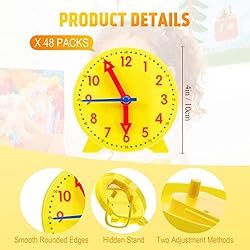 Henoyso 48 Pieces Teaching Clock Kit for Kids to