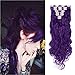 8PCS Clip in Hair Extensions Straight Wavy Curly Full Head Women Colorful Highlight Ombre Hairpiece -24