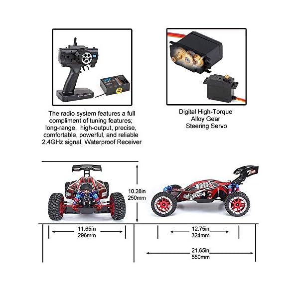 Modellauto Brushless Motor-Fernbedienung RC-Rennwagen 60KM / high-speed 1/8 Skala 4wd Rc Drift Big Brushless RC Car… – Bild 7