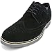 Alpine Swiss Beau Mens Dress Shoes Genuine Suede Wing Tip Oxfords Black 12 M US