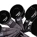 Nardo Visgo® 10-Piece Thickened ABS Plastic Measuring Spoons/Cups Set - Essential Measuring Tools for Measuring Dry&Liquid Ingredients Black