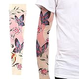 ZQXPP Z158 Tattoo Sport Arm Sleeve Cycling Sun Protective Uv Cover Arm Sleeves-1 Pair