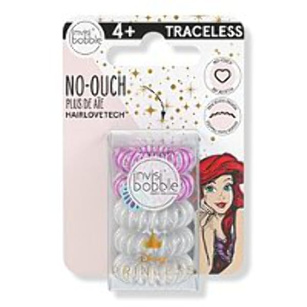 INVISIBOBBLE KIDS SPIRAL HAIR RING – NO-OUCH COIL HAIR TIES WITH STRONG GRIP, NON-SOAKING, HIGH WEARING COMFORT UPDO TOOL FOR GIRLS TODDLERS AND KIDS (PRINCESS ARIEL (5-PACK))