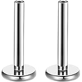 WOLAYI 20G/16G/18G/ Threadless Bar G23 Titanium Replacement Post Bar Flat Back Stud Earrings for Labret Nose Tragus Conch Helix Cartilage Lobe Medusa Piercing Jewelry