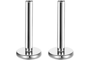 WOLAYI 20G/16G/18G/ Threadless Bar G23 Titanium Replacement Post Bar Flat Back Stud Earrings for Labret Nose Tragus Conch Helix Cartilage Lobe Medusa Piercing Jewelry