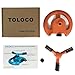 Lawn Sprinkler, TOLOCO Garden Automatic 360 Degree ABS Rotation Spray Nozzle Watering Head Three Arm Water Sprinklers (Orange)