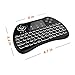 Rechargable mini keyboard，Tripsky H9 2.4GHz Backlit Mini Wireless Keyboard, Handheld Remote with Touchpad Mouse for Android TV Box, Windows PC, HTPC, IPTV, Raspberry Pi, XBOX 360, PS3, PS4(Black)