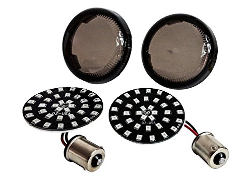 Deuce-Style Single Contact Filament LED Turn Signal Smoke Lens (1156 Bulb, Red LED) - Thumbnail 5