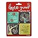 Christian Art Gifts Retro Floral Refrigerator Magnets | Love Grows w/Bible Verses | Love Grows Collection Inspirational Fridge Magnet Set/4