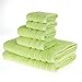 PROMIC 100% Quality Cotton Bath Towel Set, 6 Piece Includes 2 Bath Towels, 2 Hand Towels, and 2 Washcloths, Highly Absorbent and Softness, Fade-Resistant, Green