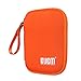 External Hard Drive Case, BUBM soft Carrying Travel Case for 2.5-Inch Portable External Hard Drive/Portable Hard Drive Protection Box Case/Electronics Travel Organizer/Cable Bag-Orange