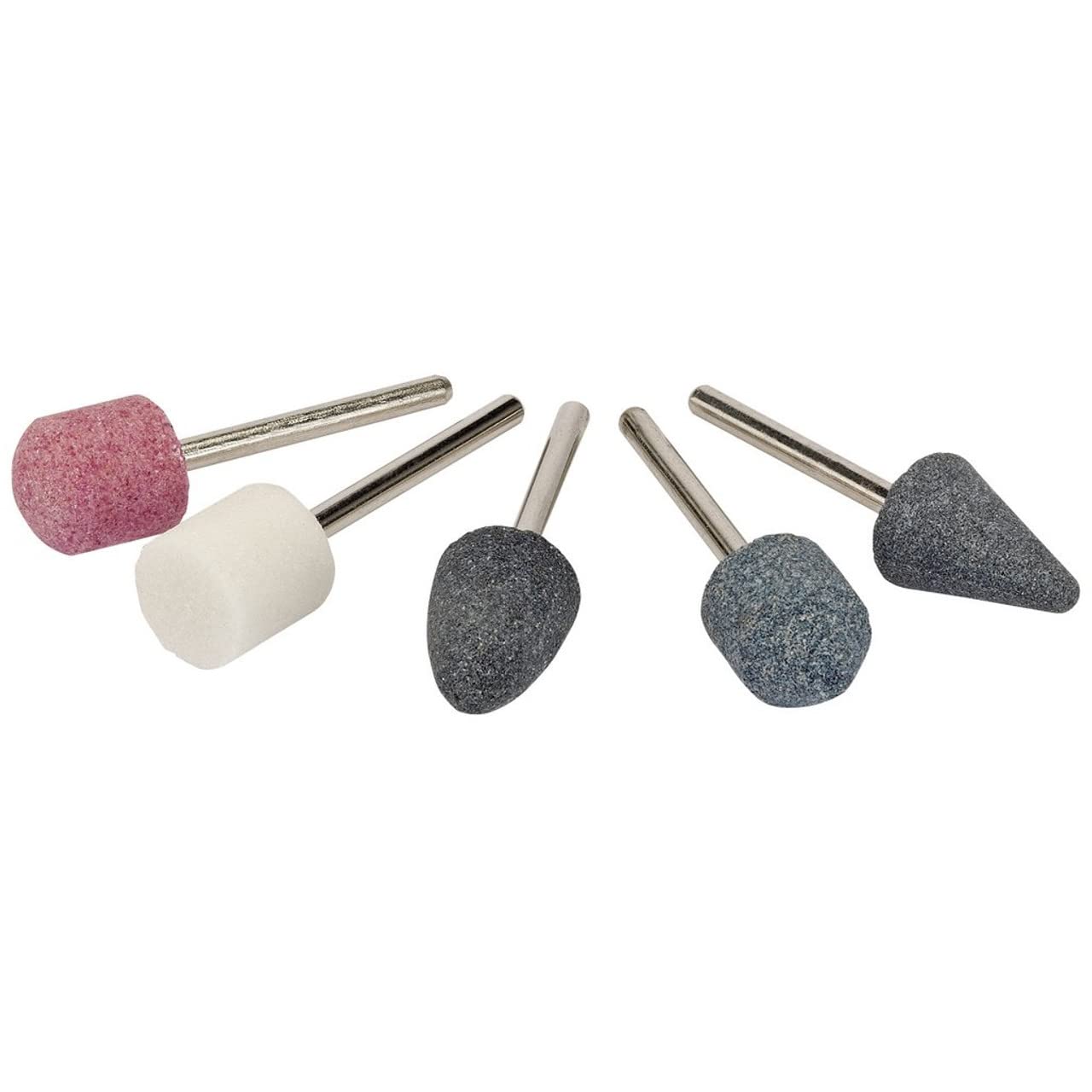 Draper 49294 5-Piece Vitrified Mounted Grinding Point Set, Blue, 1/8-Inch