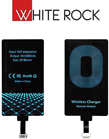 White Rock - Qi Certified Wireless Charging Receiver for iPhone - Fast Ultra Slim 0.5 mm