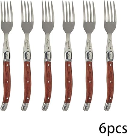 Laly A Shop 6tlg Steakmesser Gabel Set Japanisches Besteck Aus Edelstahl Holz Abendessen Messer Und Gabeln Holzgriff Geschirr 6tlg Steakgabeln Amazon De Kuche Haushalt