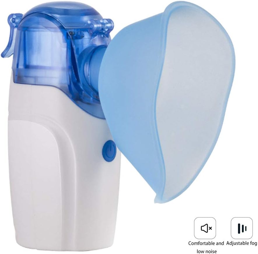 Portable Adult Child Silent Atomizer, Handheld USB Rechargeable Humidifier Cool Mist for Home Use, Face Steaming Tool Mesh Inhaler