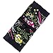 SuoSuo Jewelry Roll,Travel Jewelry Roll Bag,Black Silk Embroidery Brocade Jewelry Organizer Case with Tie Close