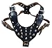 Leather Spiked Dog Harness Large Black 26