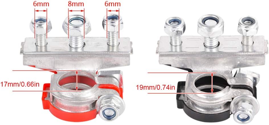 Connettori Batteria Sanuke 4 AWG - Rame Stagnato, Tubi Termorestringenti, Per Auto E Barche