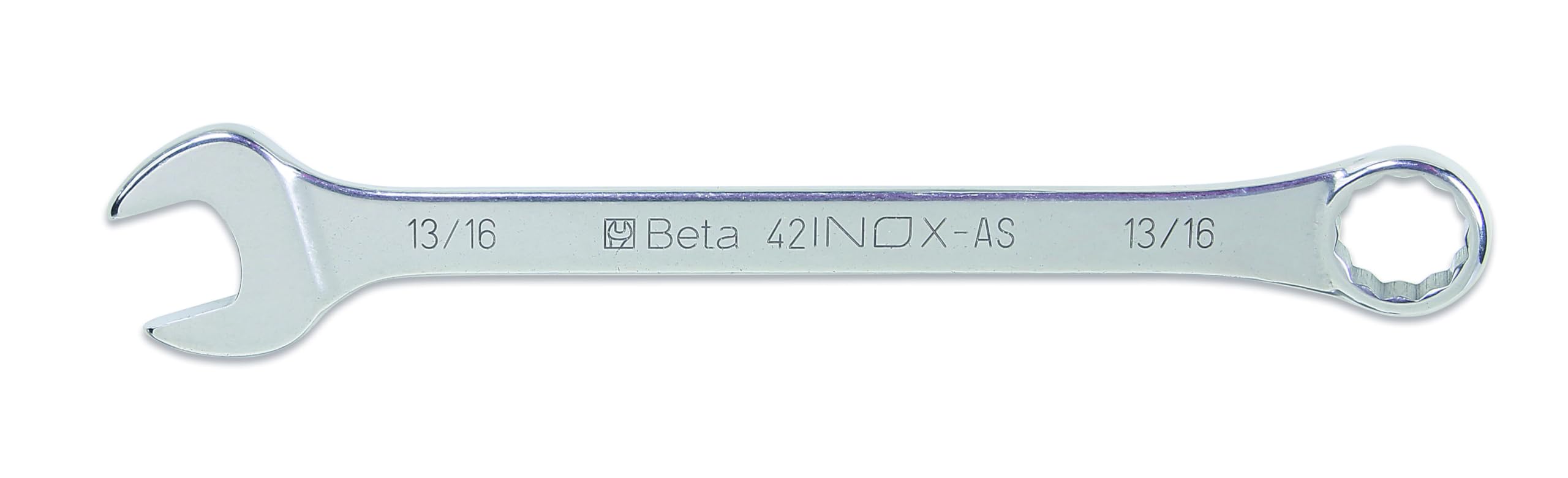 Beta Tools 42INOX Combination Stainless Steel Keys AS 13/16, 13/16x13/16 mm