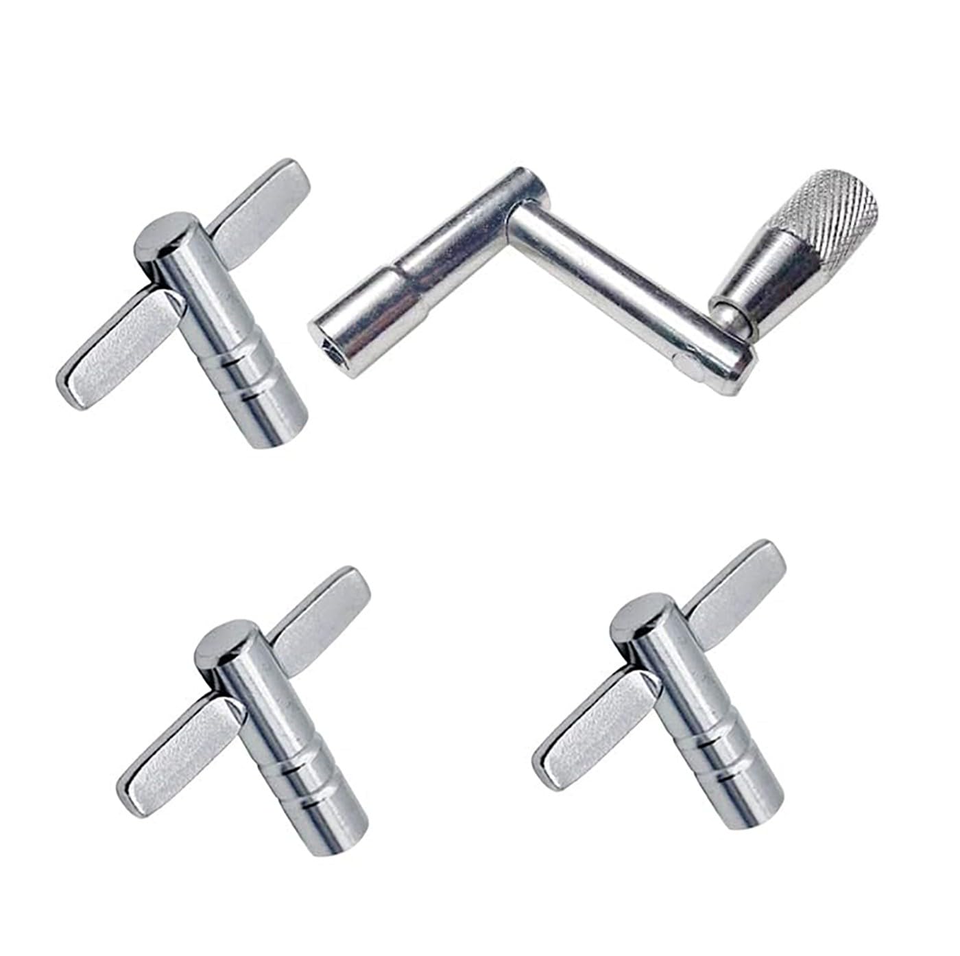 Drum Keys Drum Tuning Key Continuous Motion Speed Key Drum Wrench Kit - 3 T-type Drum Wrench + 1 Z-type Drum Wrench Percussion Instruments Parts for Drummers Tuning Key Set of 4