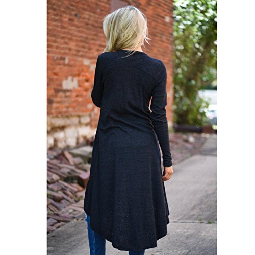 Bokeley Women Cardigan, Hot Sale!Women Loose Sweater Long Sleeve Knitted Cardigan Outwear Jacket Coat (Black, L) - Thumbnail 5