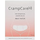 (5 Patches) CrampCareH PMS/Menstrual Cramps Relief Heat Patch with Wide Wings, FDA Registered