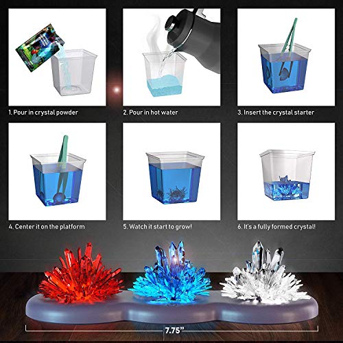 Lightup Crystal Growing Kit for Kids Grow Your Own Crystals and Make