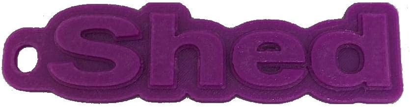 Personalised Keyring, Keychain 3D Name Rubber Key Ring (Purple)