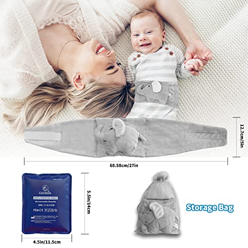 Cuckool Baby Colic, Gas and Upset Stomach Relief, Baby Heated Tummy Wrap, Infant Swaddling Belly