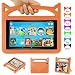 Kids Case for Amazon Fire HD 8 Tablet- Auorld Kids-Friendly Protective Stand Cover with Handle for Fire HD 8 Tablet (Compatible with 2018/2017/2016 Release) (Orange) primary