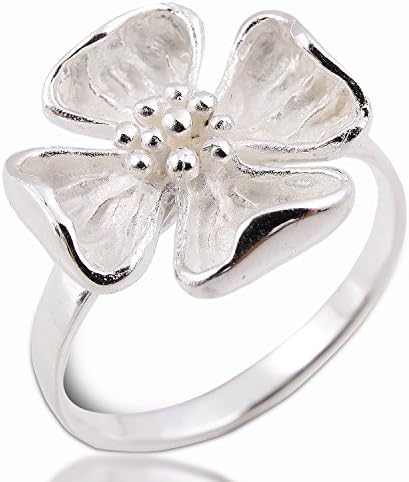 Sweet Flower Sterling Silver Ring Size 6.