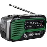 KA350 Black - Digital AM FM Emergency Solar Dynamo Crank USB Radio / Flashlight (Kaito) by ER-RADIO