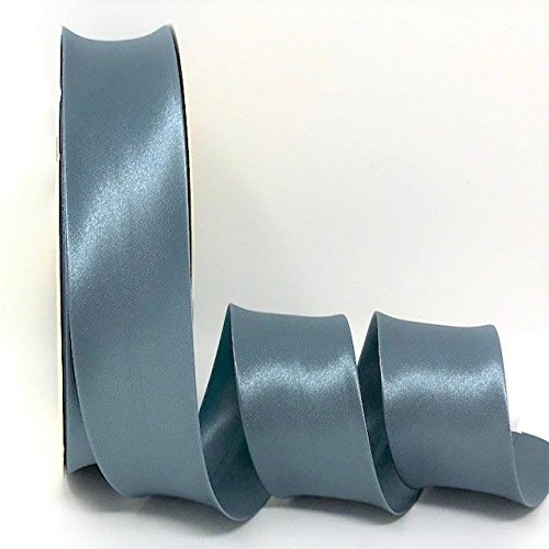 Ribbon Queen Double Fold Satin Bias Binding Tape for Sewing, Seaming, Stitching, Piping, Hemming, Quilting, Patching, Outfits and Crafts - 30mm Professional Quality. (Vintage Blue, 5M X 30MM)
