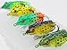 wLure 5 Hollow Body Topwater Frogs Fishing Lures Baits with Free Tackle Box 2 1/5 Inch 3/8 Oz FG43KBUS