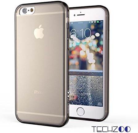 TechZoo iPhone 6S Plus Case, Scratch Resistant, Crystal Clear-Durable, Clear Back Panel &amp; TPU Bumper for iPhone 6 Plus/6S Plus, Anti-Fingerprint – Clear/Smoke