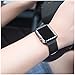 FARSIC Wrist Band for 42mm - Magnet Lock, No Buckle Needed, Soft, Smooth - Stainless Steel Link Bracelet Strap Replacement Wrist Band - Black