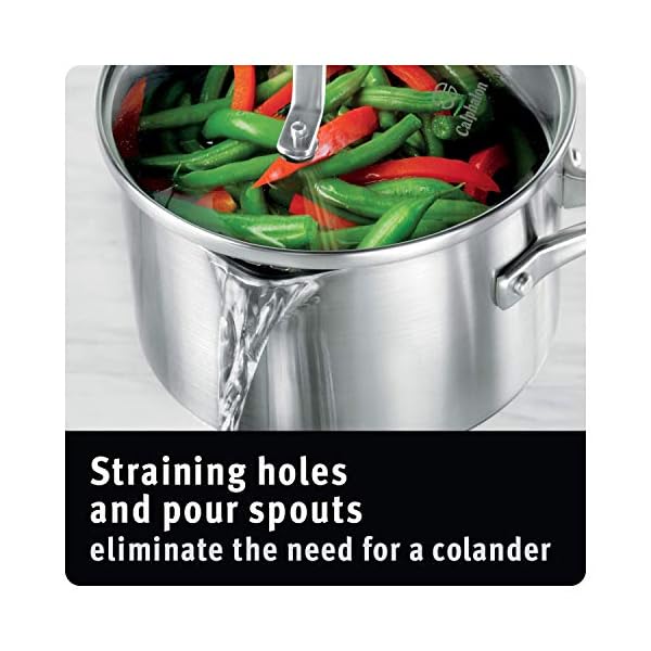 Calphalon Classic Stainless Steel Pots and Pans Set, 14Piece, Silver