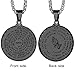 Lords Prayer Necklace Mens Christian Bible Verse Serenity Pendant Jewelry Gifts for Women Men Womens Stainless Steel Necklaces Pendant Pendants Jewelry Gifts Boys Couples Family Brother Black