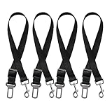 NewCool 4 Pack Pet Car Seat Belt, Nylon Material, 18-30in Adjustable