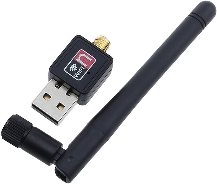 Leepad Wireless-N USB WIFI 150Mbps Adapter with Antenna, for Windows XP/Vista/Win7/Win8/Mac/Linux, Black