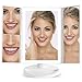 Prosper Beauty Lighted Makeup Mirror Vanity [LIT 36 LED Lights Bright Natural Beauty Cosmetic Travel Trifold 1x / 2X / 3X Magnification USB Charging 180 Degree Adjustable Stand (White)