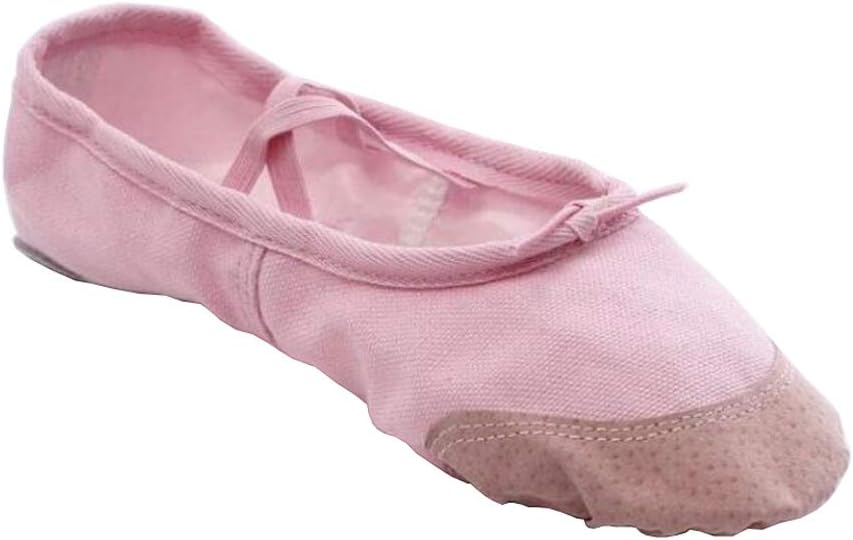 Women's Canvas Ballet Slippers Practice Yoga Flat Shoes Split Belly Shoes