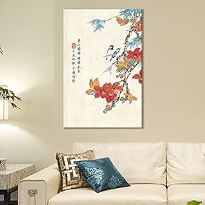 of Colorful Flowers and Birds Oriental Style