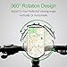 KONCOOL Bike Phone Mount, 360° Rotation Motorcycle Bicycle Handlebar Cradle, Silicone Cell Phone Holder for iPhone Xs Max/XR/8 Plus/7/6S Samsung Galaxy S10+, S10, S10e/S9/S8, Motorola, Nexus, LG