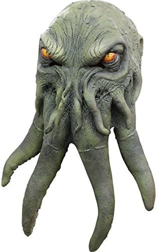 Cthulhu Octopus Lovecraft Monster of R'Lyeh Deluxe Adult Latex Mask Grey Man