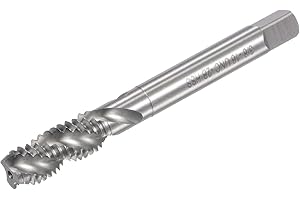 uxcell Spiral Flute Taps, 3/8-16 UNC 2B High Speed Steel (HSS) Uncoated Machine Thread Milling Threading Screw Tap 3 Flutes T