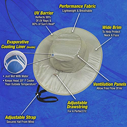 Ontel Arctic Air Hat, Evaporative Cooling Headwear with UV Protection