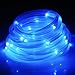 LE 50 LEDs Solar Power Rope Lights, Waterproof, Blue, 22.97ft, Portable, Light Sensor, Outdoor Christmas Tree, Garden, Patio, Party, Wedding, Lawn, Holiday, Festival, Celebration, Decoration