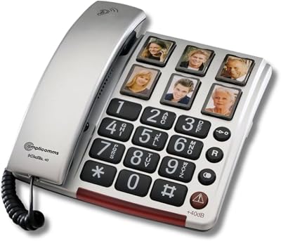 Amplicomms Bigtel 40 Big Button Phone Loud Audio for Elderly